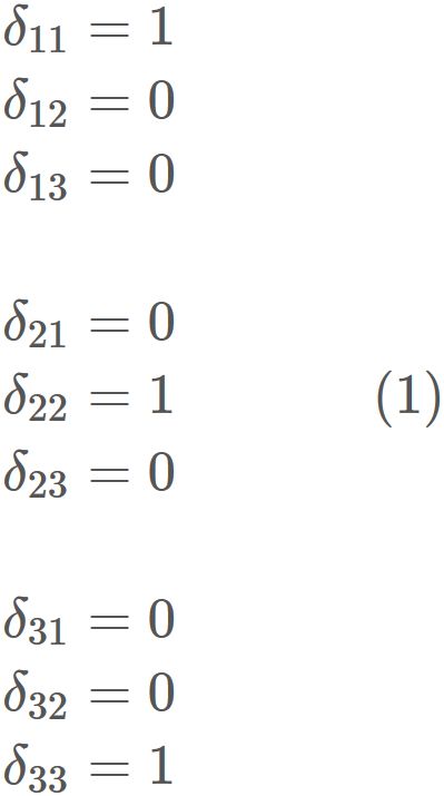 クロネッカーのデルタの例