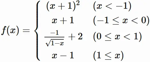 区分的に連続な関数の例