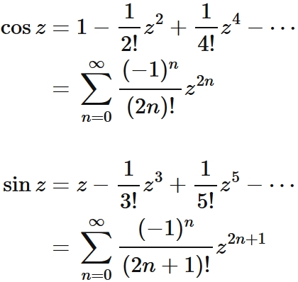 三角関数の級数 (テーラー展開)