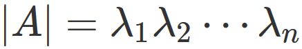 行列式は固有値の積