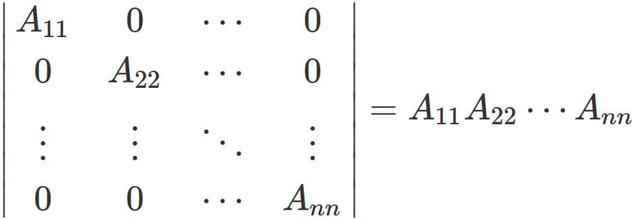 対角成分の行列式