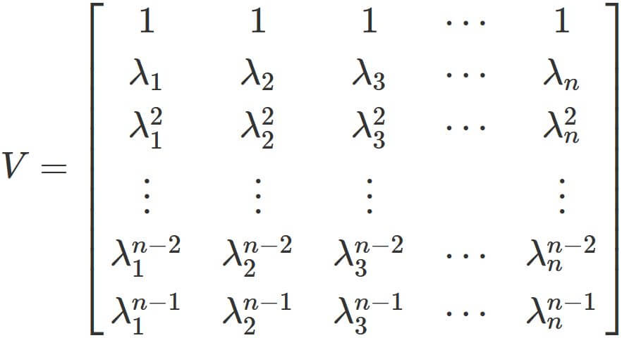 ヴァンデルモンド行列