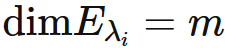 固有空間の次元と固有方程式の重複度は等しい