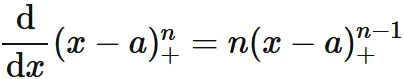 切断べき関数の微分(導関数)