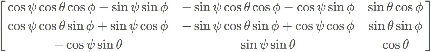 オイラー角の回転行列