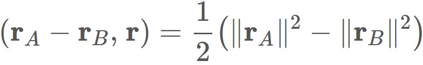 垂直二等分平面の求め方