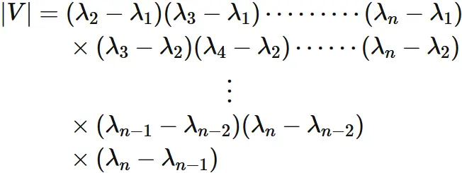 ヴァンデルモンドの行列式