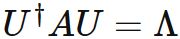 ユニタリー行列による対角化
