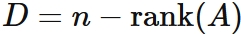 同次連立一次方程式の解空間の次元