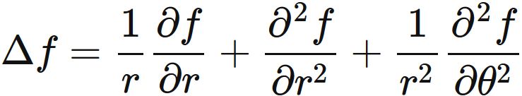 2次元の極座標系のラプラシアン