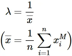 指数分布の最尤推定値