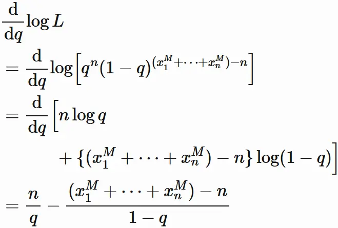 幾何分布の最尤推定値