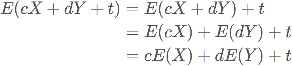 期待値の一般的性質