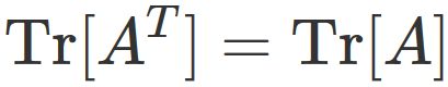 転置行列のトレース