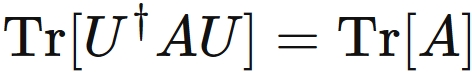 ユニタリ変換はトレースを不変に保つ